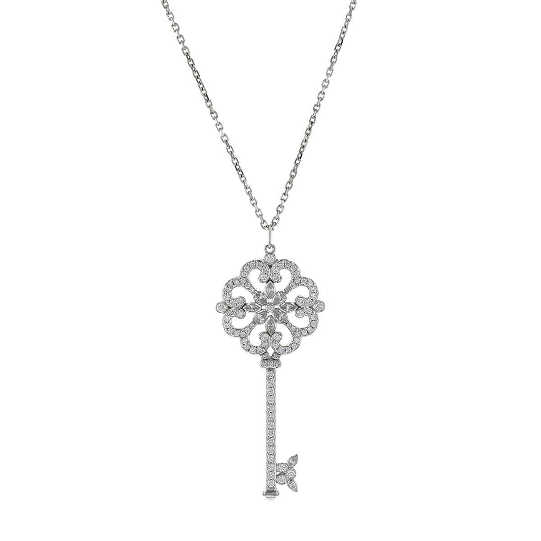 Tiffany & Co. Keys diamonds, platinum and gold necklace