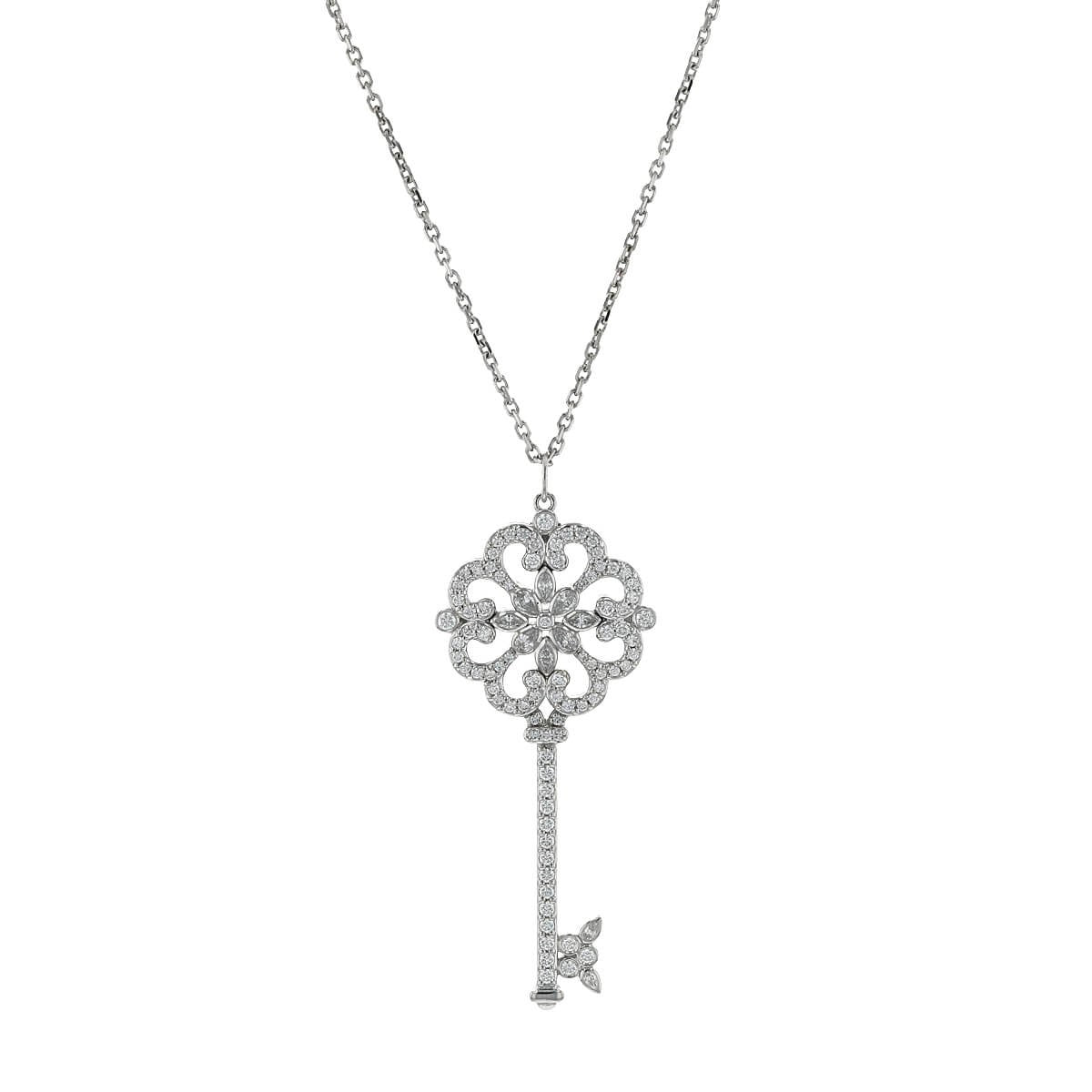 Tiffany &amp; Co. Keys diamonds, platinum and gold necklace