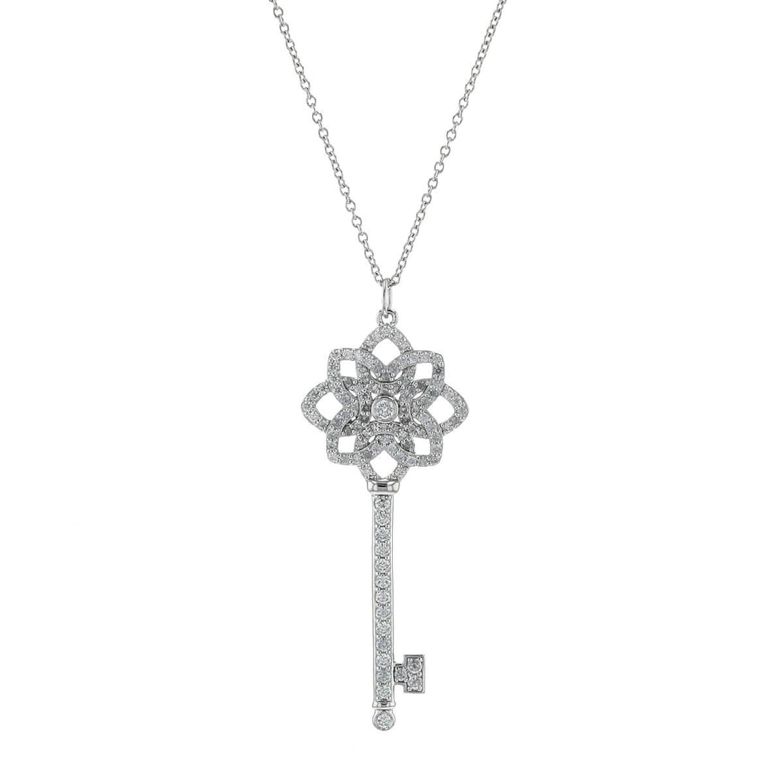 Tiffany & Co. Keys diamonds, platinum and gold necklace