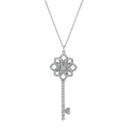 Tiffany &amp; Co. Keys diamonds, platinum and gold necklace