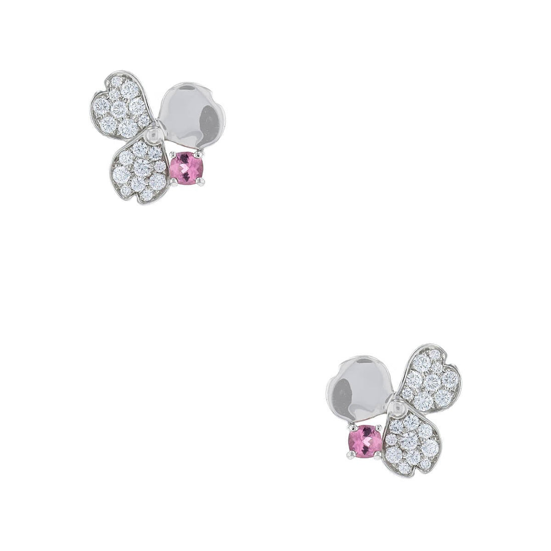 Tiffany &amp; Co. Paper Flower pink tourmaline, diamonds and platinum earrings