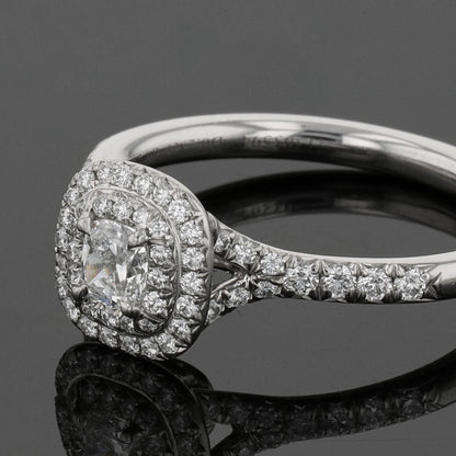 Tiffany &amp; Co. Soleste diamonds and platinum ring