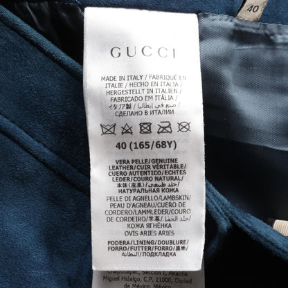 Gucci Skirt 687884 Lamb Suede Green 40