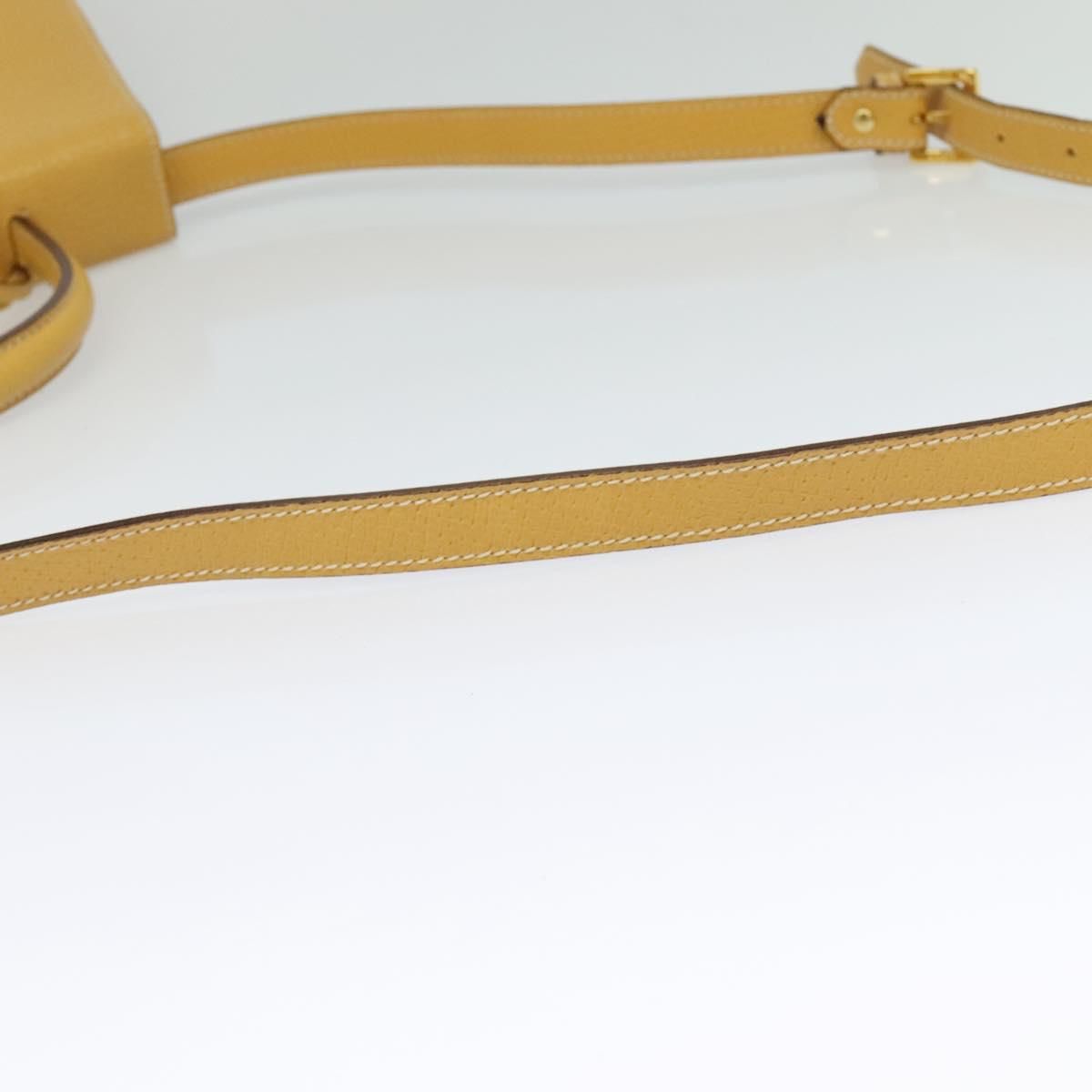 Loewe Barcelona Hand Bag Leather 2way Yellow Auth