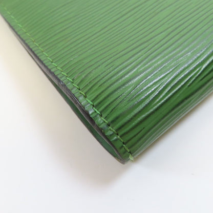Louis Vuitton Epi Pochette Accessories Kanagi Hand-turned Bag Green Color Green Handbag M 52944