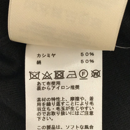 Hermes Short Sleeve Sweater Cashmere Silk Knit Black 34