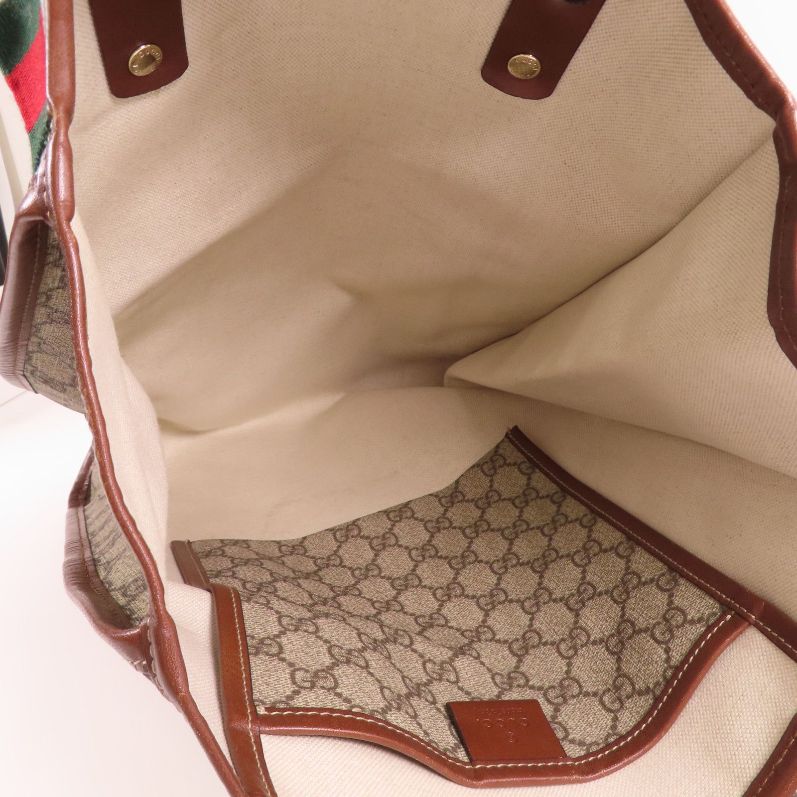 Gucci GG Plus Monogram Small Signature Web Loop Vertical Tote