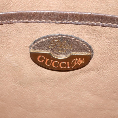 Gucci Gg Plus Supreme Clutch Bag Pvc Beige Brown Auth