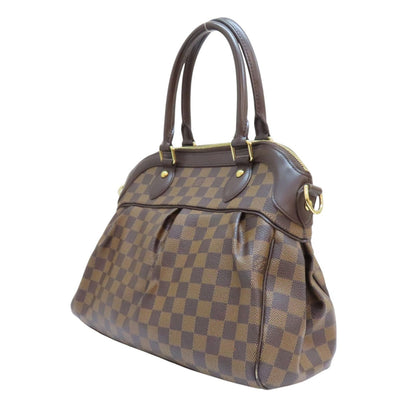 Louis Vuitton Trevi Pm Shoulder Handbag Damier Ebene Brown N 51977