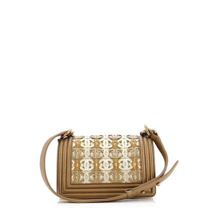 Chanel Boy Flap Bag Woven Leather Small