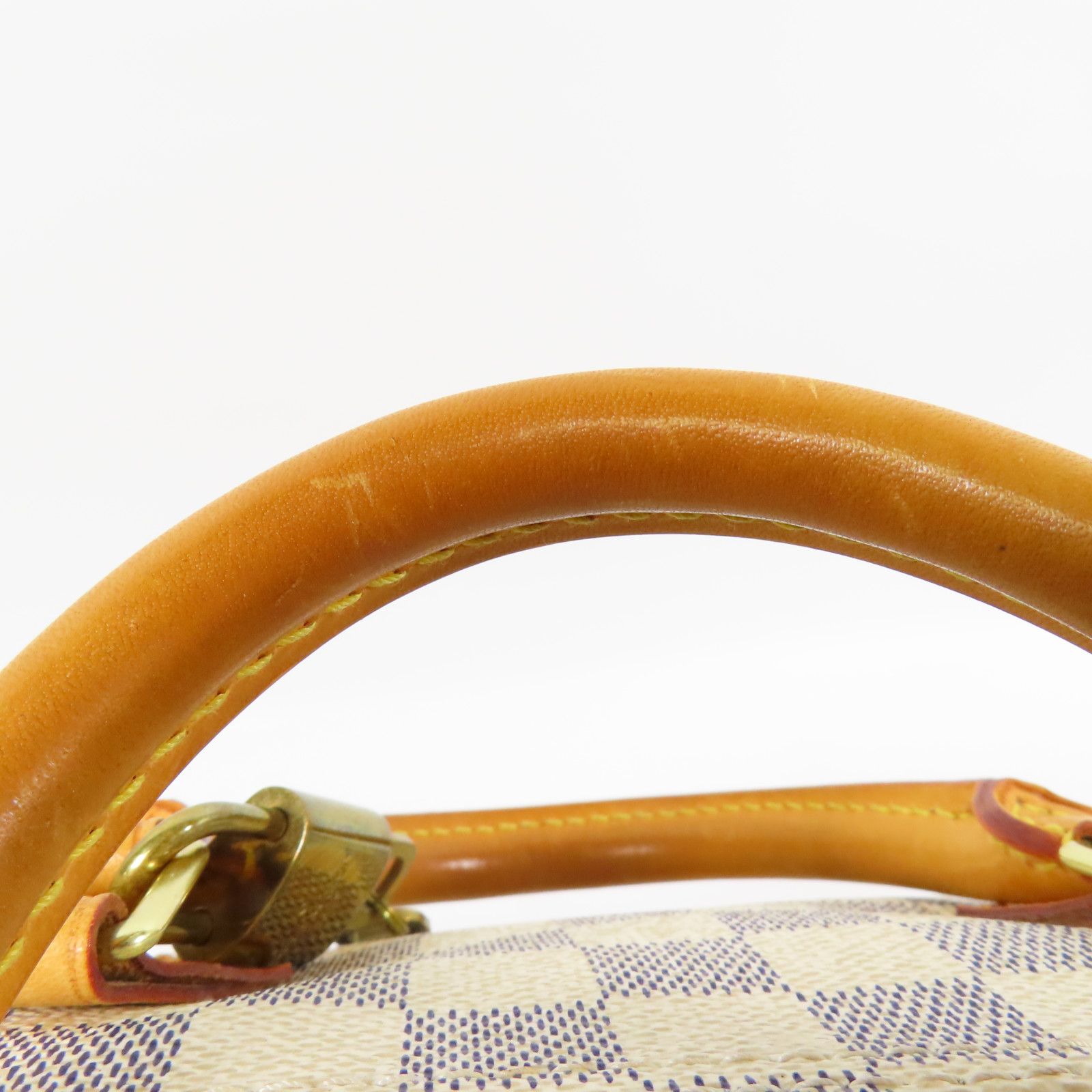 Louis Vuitton Speedy 30 Gold Handmade Bag White Handbag