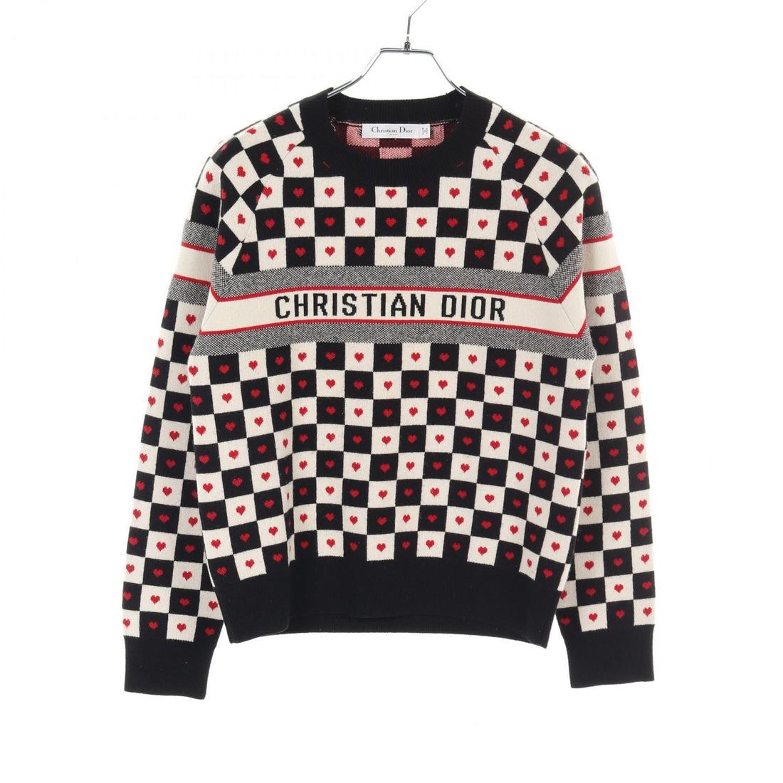 Christian Dior Dioramour Knitwear Sweater 154s 55am 013 Cashmere Wool Beige Black