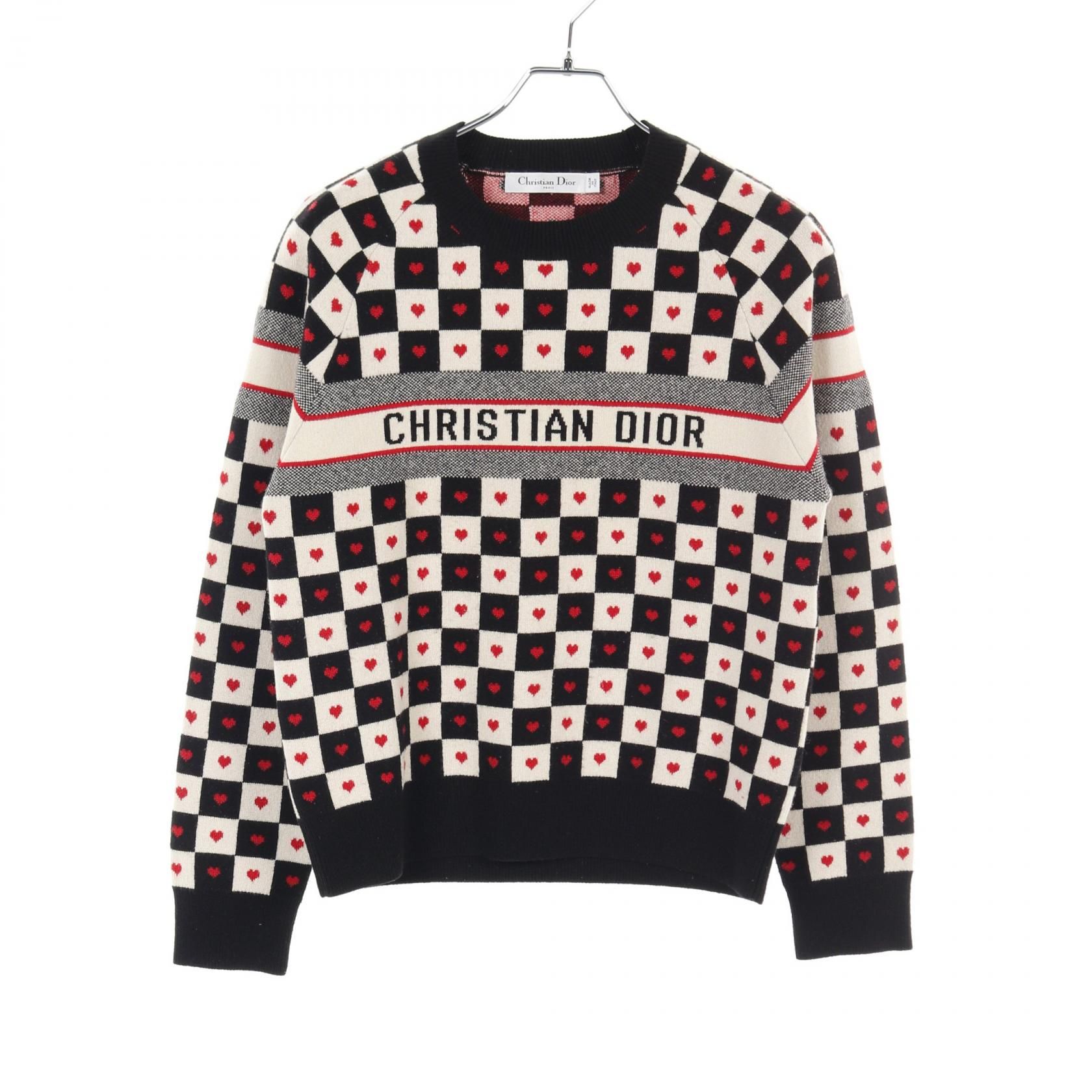 Christian Dior Dioramour Knitwear Sweater 154s 55am 013 Cashmere Wool Beige Black