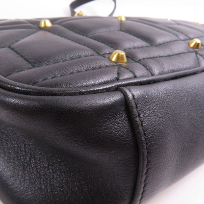 Gucci Cowhide Leather Gg Marmont Gold Cross Shoulder Bag Black Calfskin (cowhide) 443496