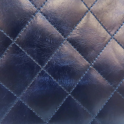 Chanel Matelasse Coco Mark Shoulder Handbag Calfskin Blue Gold Metal