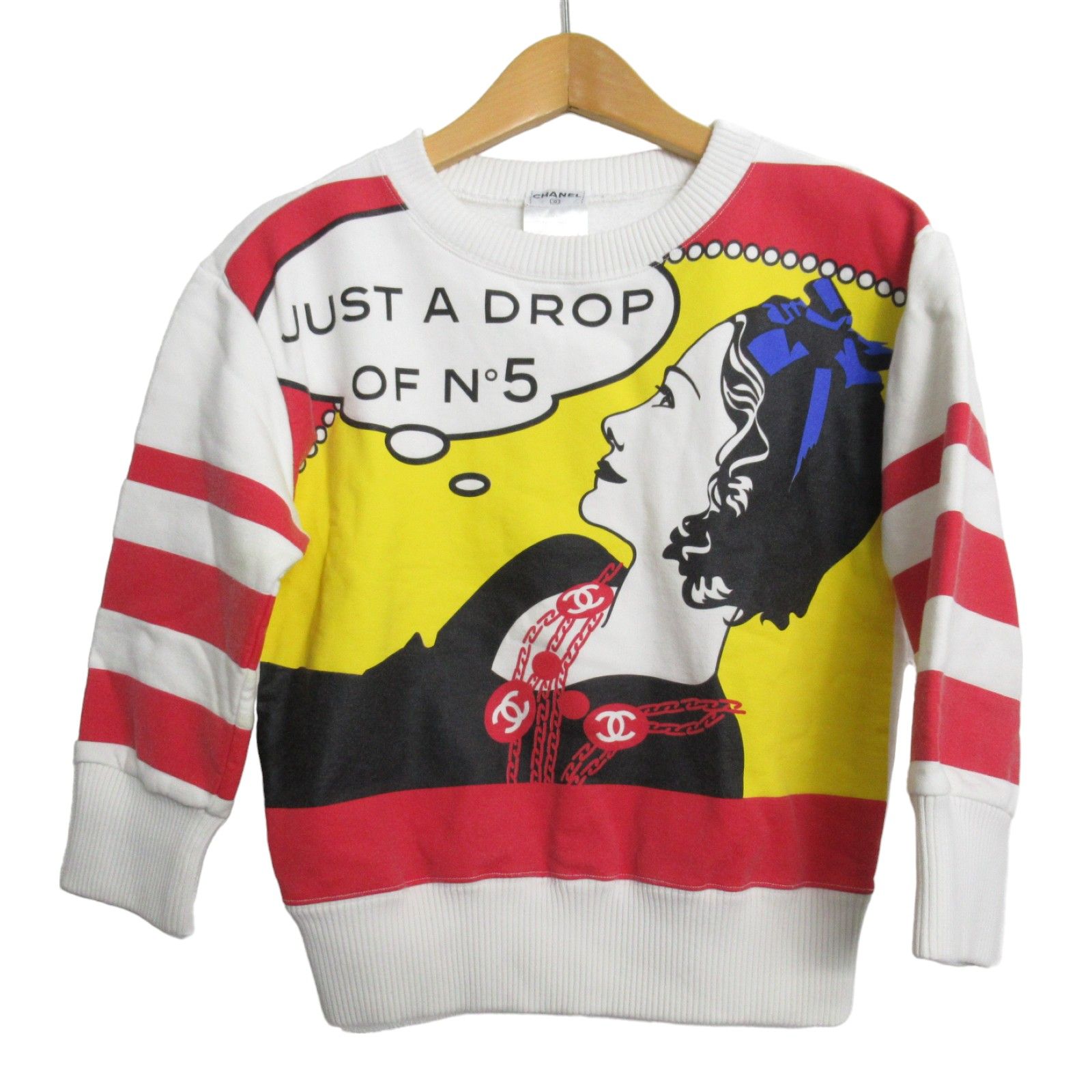 Chanel White Just A Drop Of No. 5 Sweatshirt Cotton