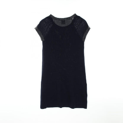 Chanel Navy Black White Coco Mark Dress Cotton P 43319