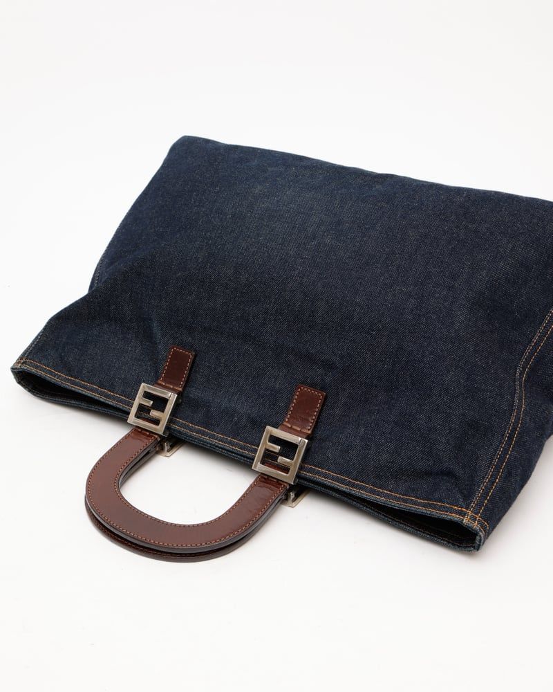 Fendi FF Denim Handbag