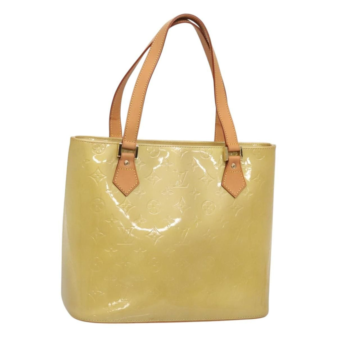 Louis Vuitton Vernis Houston Hand Bag Beige M 91004 Lv Auth