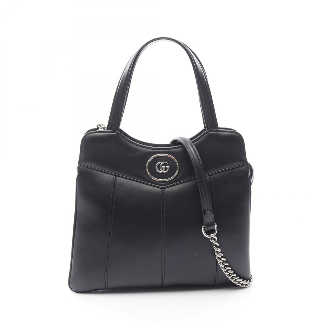 Gucci Petite Gg Handbag Black Leather 745918