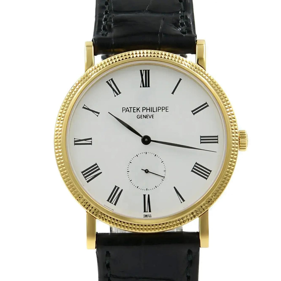 Patek Philippe Calatrava 36mm 18k Gold White Dial Hand Wind Watch 5119J-001