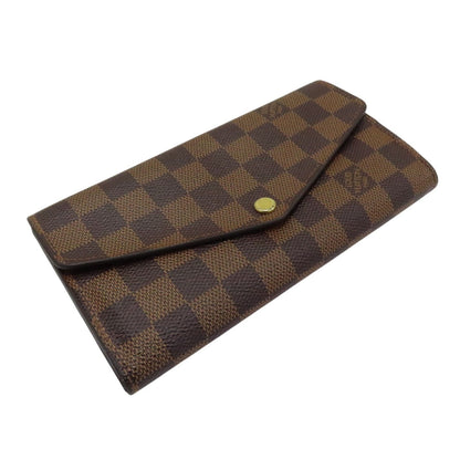 Louis Vuitton Sarah Wallet Damier Ebene Canvas N 63209