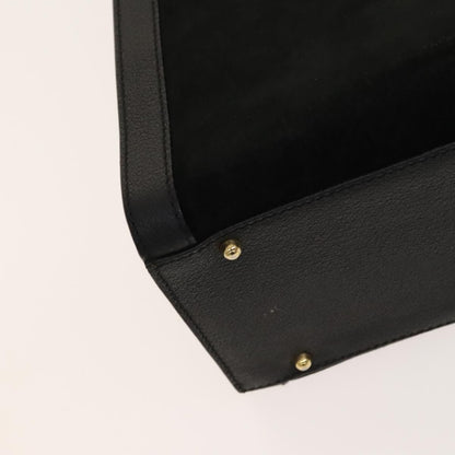 Gucci Bamboo Hand Bag Suede Black Gold 02 123 0260 Auth