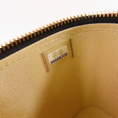 Chanel Black Sheepskin Leather Mini Vanity Case Shoulder Bag Lambskin (sheep Leather)