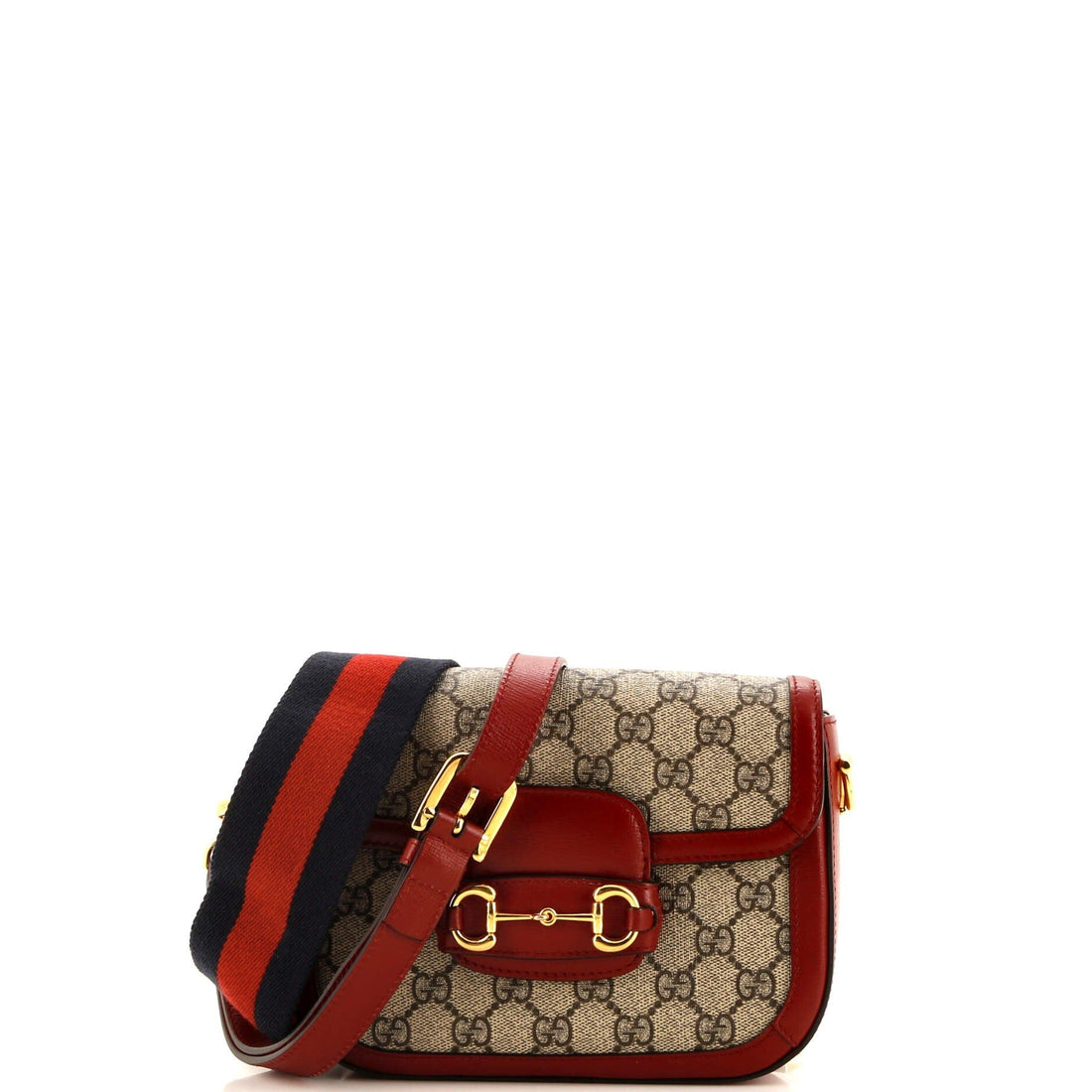 Gucci Horsebit 1955 Shoulder Bag Gg Coated Canvas Mini