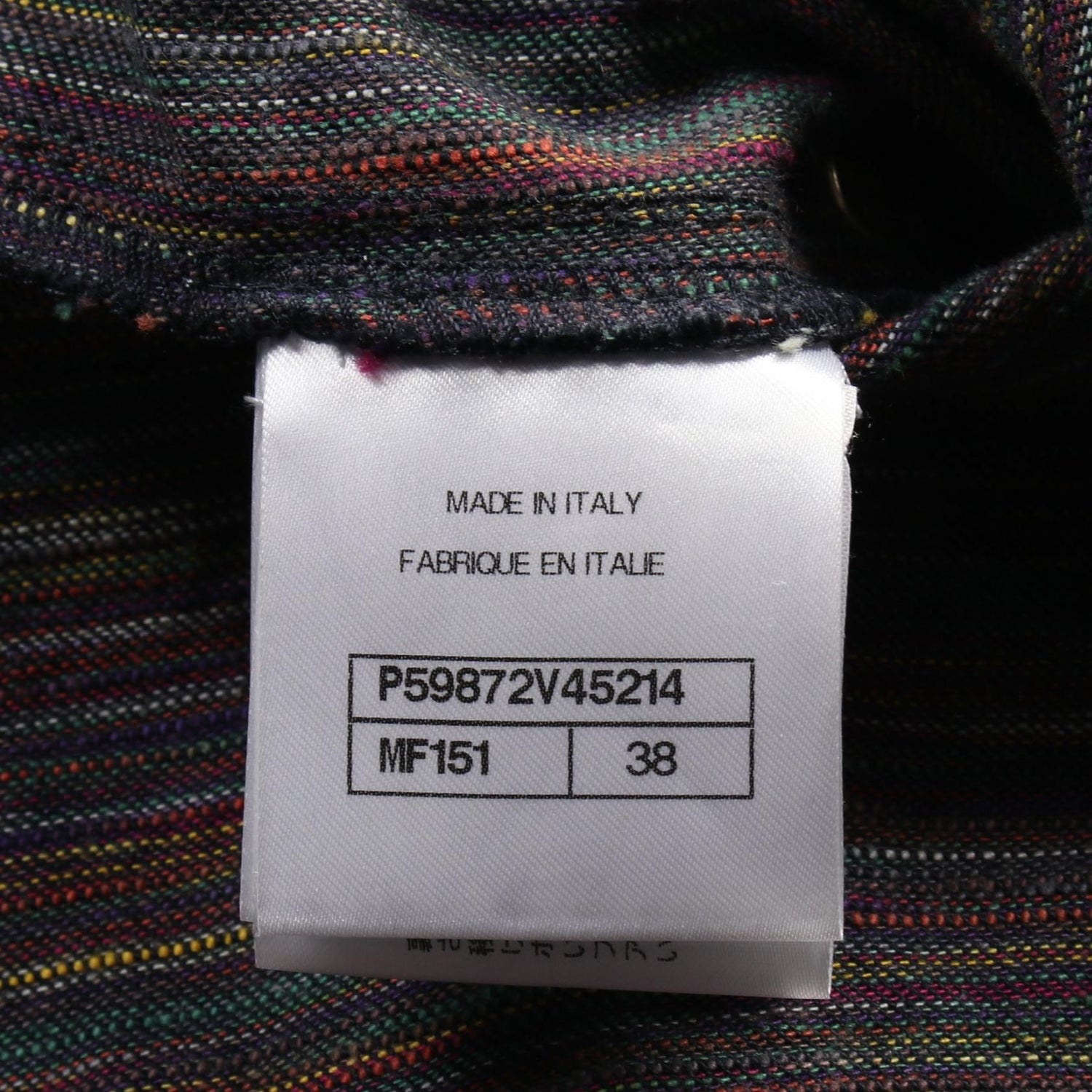 Chanel Navy Multicolor Denim Pants Cotton P 59872v 45214