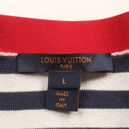 Louis Vuitton Lv Escal Logo Border Ensemble Navy White Cardigan Fjkc 03vzj