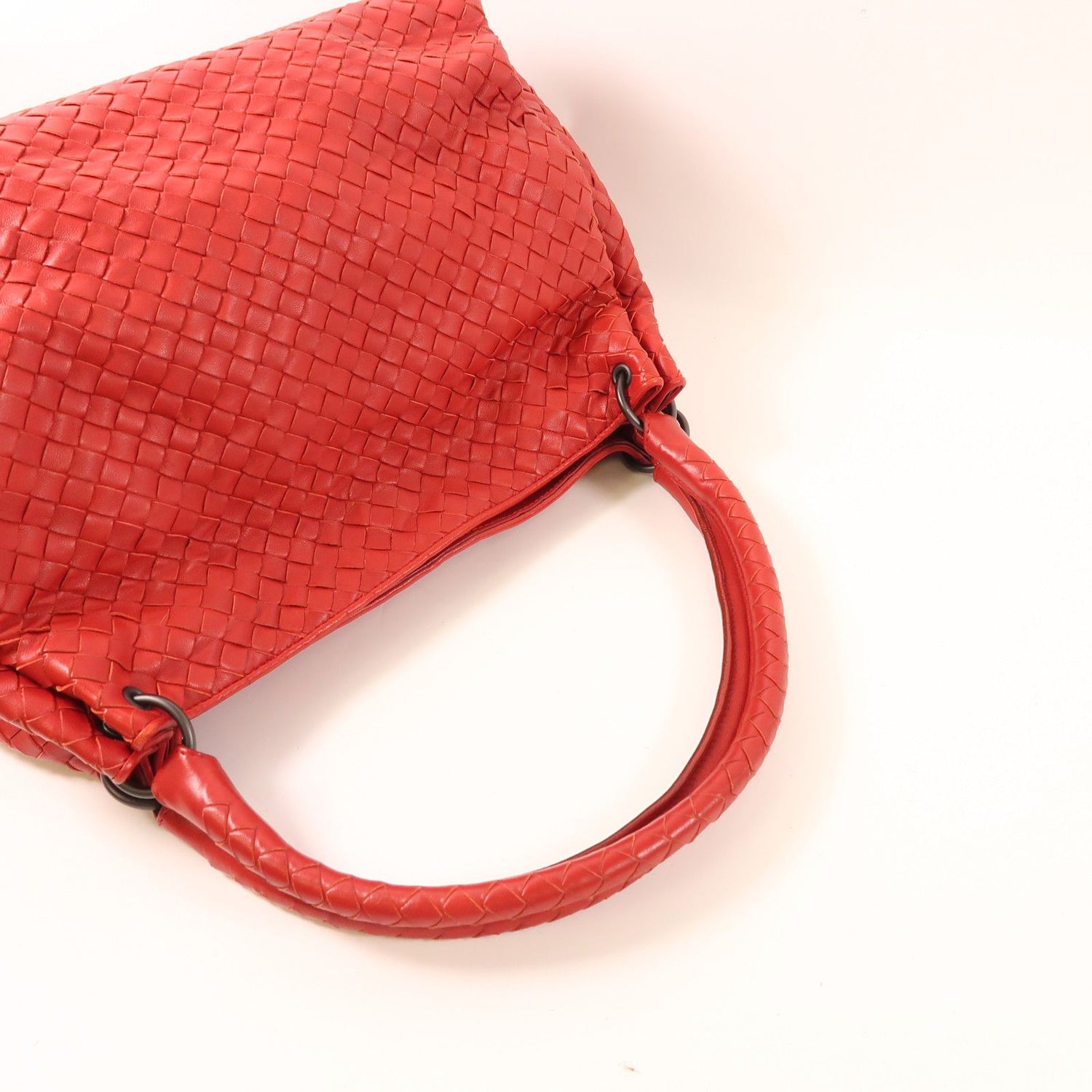 Bottega Veneta Sheepskin Leather Shoulder Bag Red Lambskin (sheep Leather)