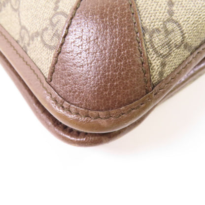 Gucci Painted Canvas Neo Vintage Medium Messenger Bag Golden Shoulder Bag Brown Beige/ebony Pvc Coated Ca