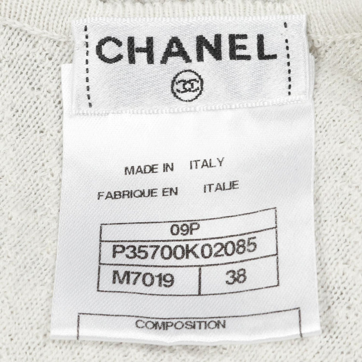 Chanel Gray Silver Tank Top Knit Cotton Fabric P 35700k 02085