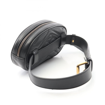 Gucci Gg Marmont Waist Bag Black Leather 476434