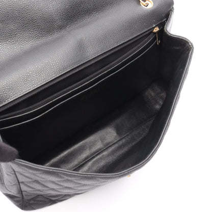 Chanel Black Big Matelasse 34 Shoulder Bag Calfskin (cowhide)