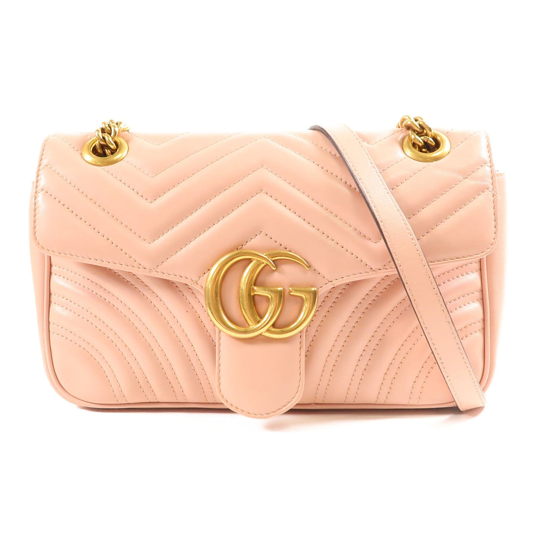 Gucci Small GG Marmont Flap Bag, Matelasse Chevron