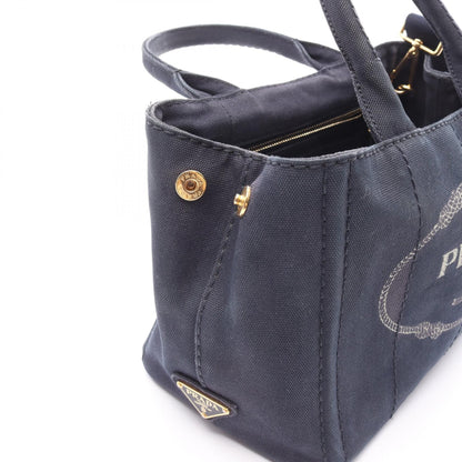 Prada Canapa Canapa Tote Bag Navy Canvas 1bg 439
