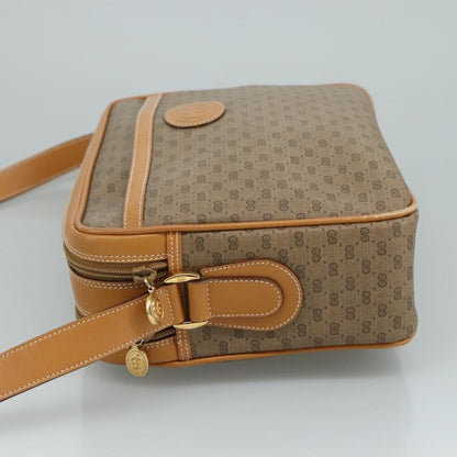 Gucci Micro Gg Supreme Shoulder Bag Pvc Beige Auth