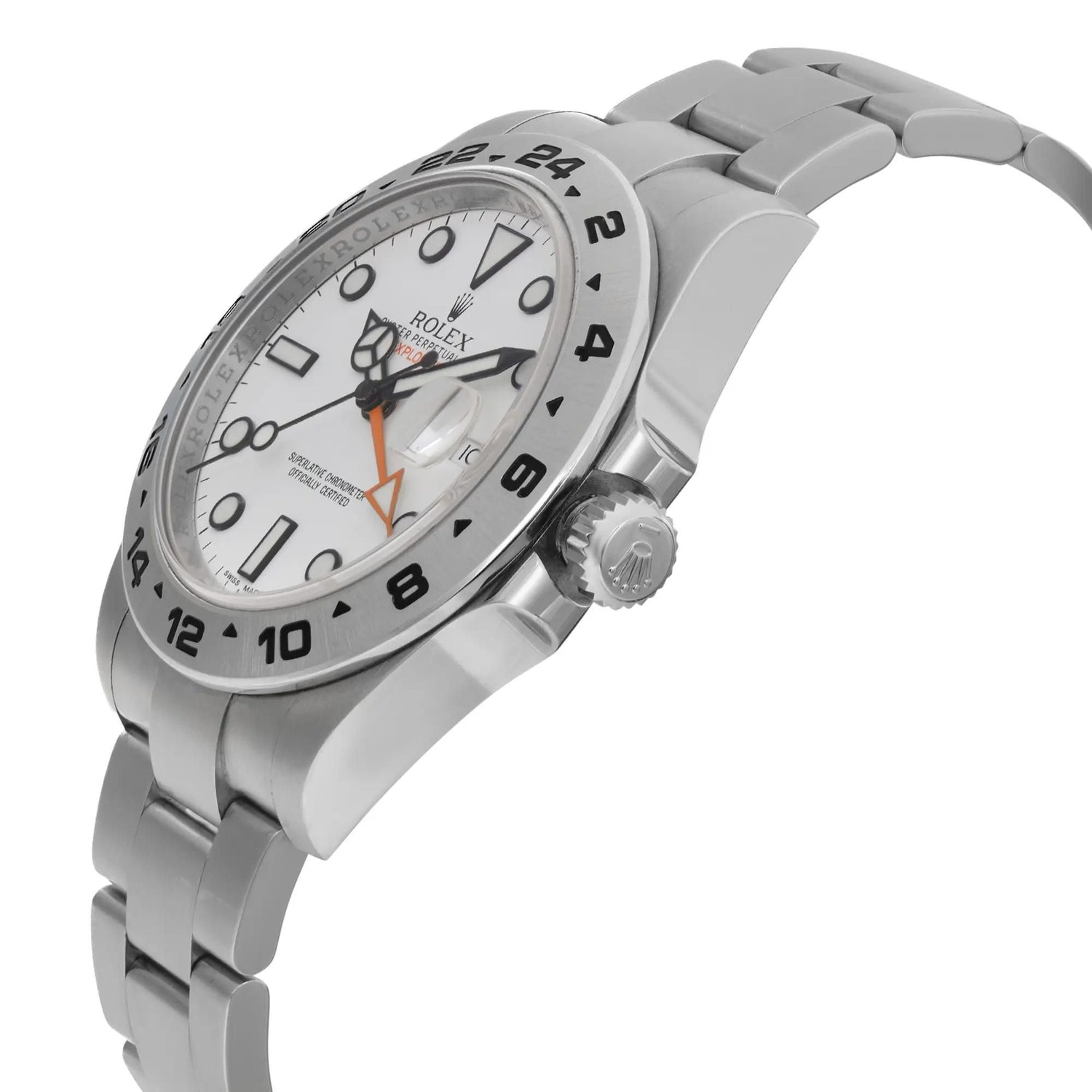 Rolex Explorer II GMT Stainless Steel White Dial Automatic Men&