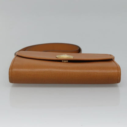 Christian Dior Shoulder Bag Leather Beige Auth