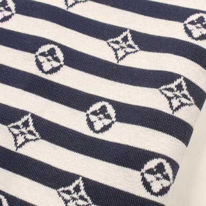 Louis Vuitton Lv Escal Logo Border Ensemble Navy White Cardigan Fjkc 03vzj