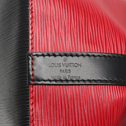Louis Vuitton Epi Petit Noe Shoulder Bag Bicolor Black Red M 44017 Lv Auth