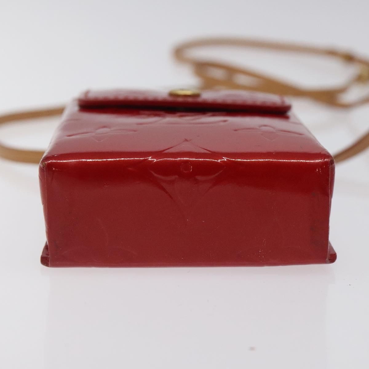 Louis Vuitton Vernis Green Cigarette Case Red M 91155 Lv Auth