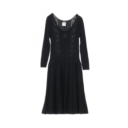 Chanel Black Coco Mark Dress Rayon P 2664v 00004