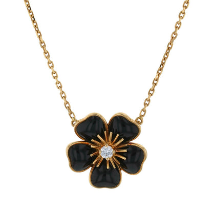 Van Cleef &amp; Arpels onyx, diamond and gold necklace