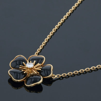 Van Cleef &amp; Arpels onyx, diamond and gold necklace