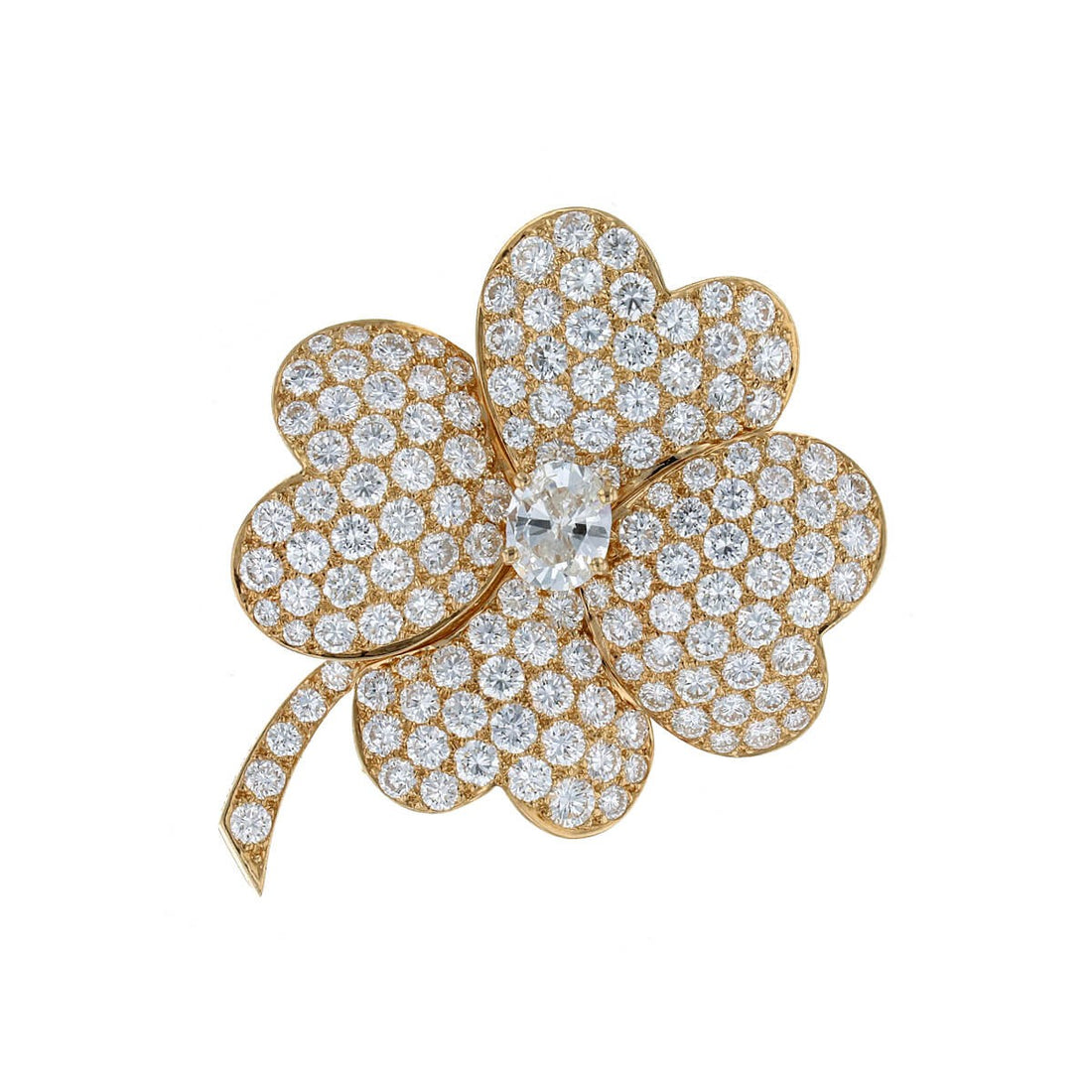 Van Cleef &amp; Arpels Cosmos diamonds and gold brooch