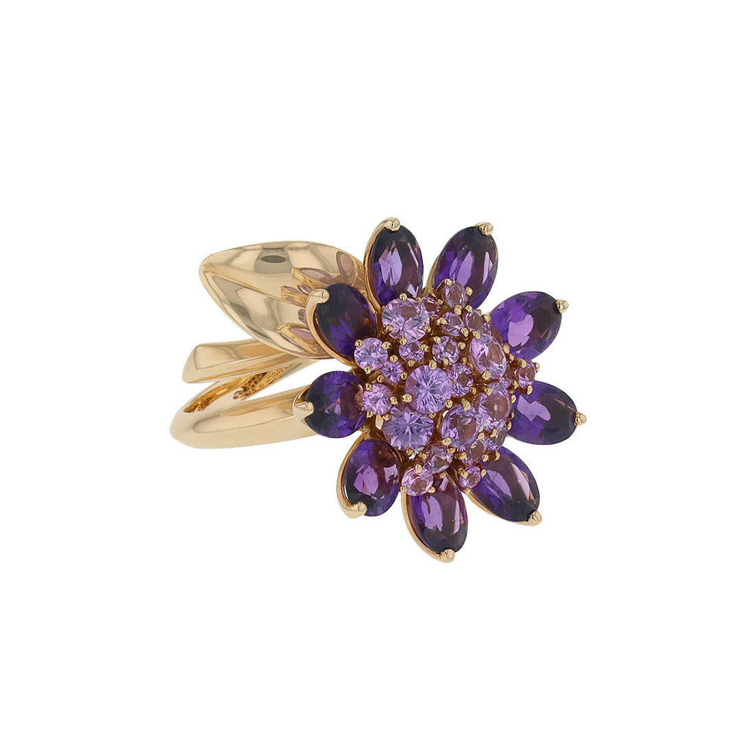 Van Cleef &amp; Arpels Hawa• amethysts, pink sapphires and gold ring