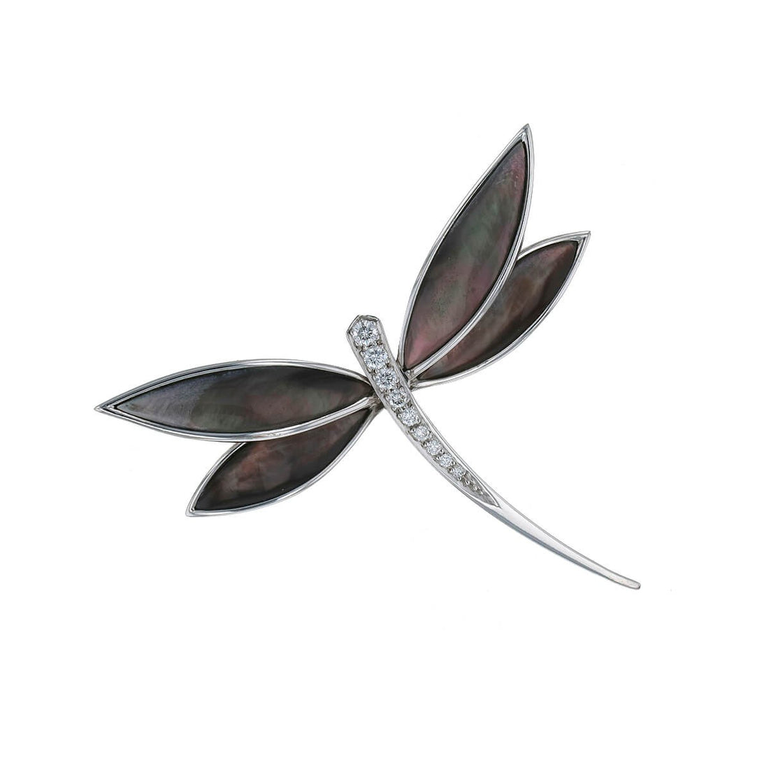 Van Cleef &amp; Arpels Libellule mother-of-pearl, diamonds and gold brooch